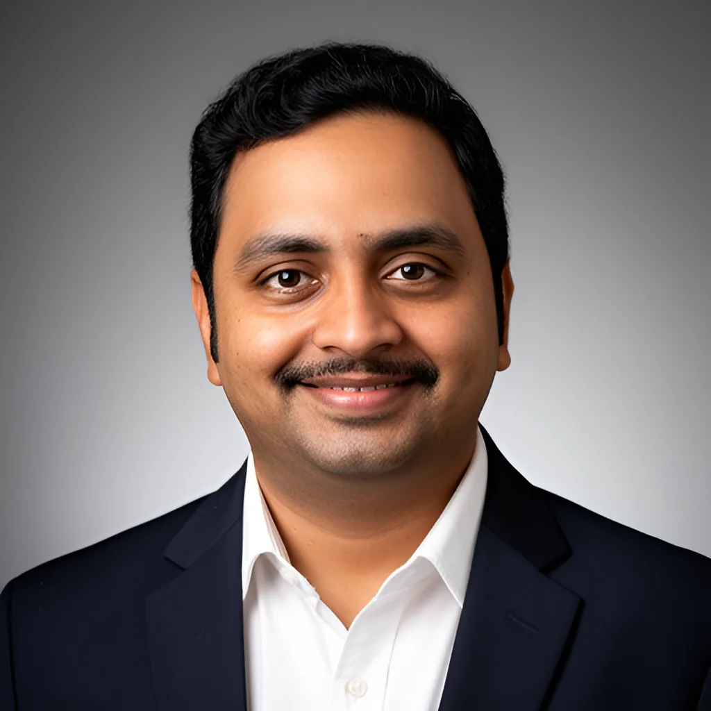 Generated close-up portrait against a gray background